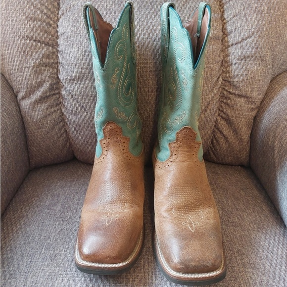 Womens 10B Justin cowboy boots cowgirl - Picture 3 of 5